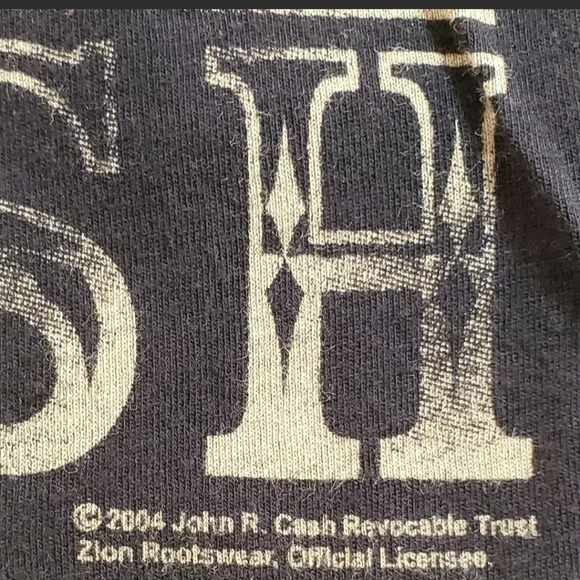 Zion Vintage Johnny Cash Black Womens T-Shirt 2004 - Picture 5 of 6